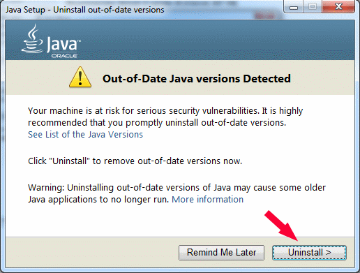 Удаление старых версий